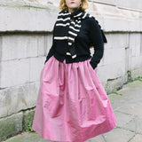 Dark Pink Silk Tina Skirt