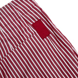 Bessie A-Line Short in Berry Red Stripe Cotton