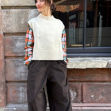 Raye Ecru Knitted Vest
