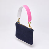 Wilson Bag in Navy Leather & Suede