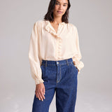 Cove Silk Blouse in Natural by Cape Cove