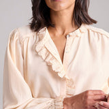 Cove Silk Blouse in Natural by Cape Cove