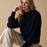 Dusk Merino Fishermans Sweater by Cape Cove