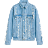 Upcycled Denim Thread Jacket Blue Denim