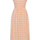 Jolene Dress in Apricot Check