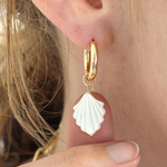 Conch Shell Pearl Earrings by Alison Fern Jewellery