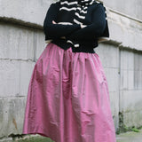 Dark Pink Silk Tina Skirt