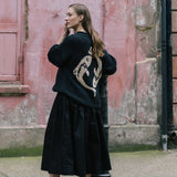 Black Cotton Tina Skirt by Elwin