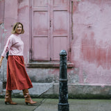 Red Cotton Tina Skirt