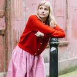 Ada Lambswool Cardigan Berry Red