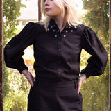 Tailored Trousers in Black Twill