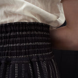 Wide Leg Trousers in Black & White Stripe