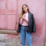Bobby Melt Plaid Patchwork Jeans