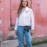 Bobby Melt Plaid Patchwork Jeans