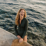 Claire Longsleeve Zip Front Swimsuit