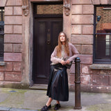 Vegan Leather Midi Skirt
