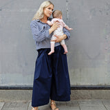 Navy Super Wide Leg Culottes