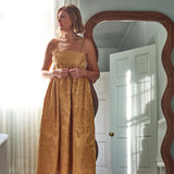 Lyra Gold Jacquard Dress