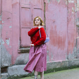 Ada Lambswool Cardigan Berry Red