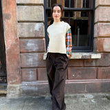 Raye Ecru Knitted Vest