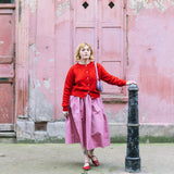 Ada Lambswool Cardigan Berry Red