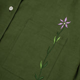 Frances Cuban Shirt in Rich Green
