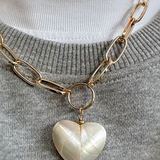 Heart of Pearl Necklace by Alison Fern Jewellery