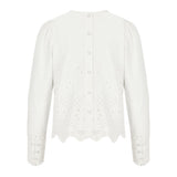 Cecile Cotton Voile Blouse with Broderie Anglaise