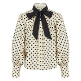 Betsy Polka Dot Cotton Blouse