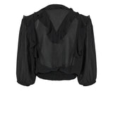Phoebe Blouse in Black Viscose Georgette