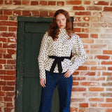 Betsy Polka Dot Cotton Blouse
