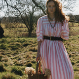 Margot Dress in Candy Striped Cotton