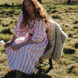 Margot Dress in Candy Striped Cotton