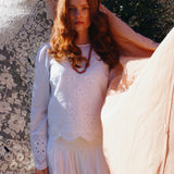 Cecile Cotton Voile Blouse with Broderie Anglaise