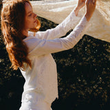 Cecile Cotton Voile Blouse with Broderie Anglaise
