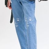 Women's Embroidered Blue Jeans | Sustainable | Fanfare