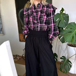 Wide Leg Trousers in Black by Indilisi