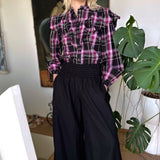 Wide Leg Trousers in Black by Indilisi