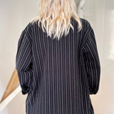 Utility Jacket in Black & White Stripe