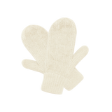 Katie Hand Knit Mittens in Cream
