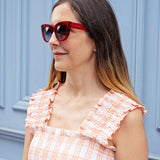 Jolene Dress in Apricot Check