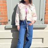 Indigo Full Length Wide Leg Jeans with Button Fly