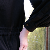 Tailored Trousers in Black Twill