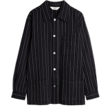 Utility Jacket in Black & White Stripe