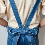 GOTS denim dungarees 46 stitch