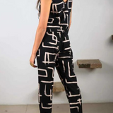 Organic Cotton & Linen Black & White Two-Way Tank