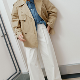 Short Belted Trench Coat