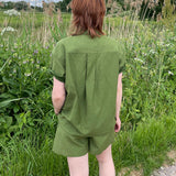 Bessie A-Line Short in Rich Green