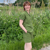 Bessie A-Line Short in Rich Green