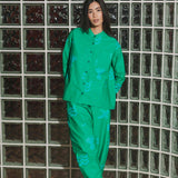 Organic Cotton and Linen Shirt in Meadow Flow